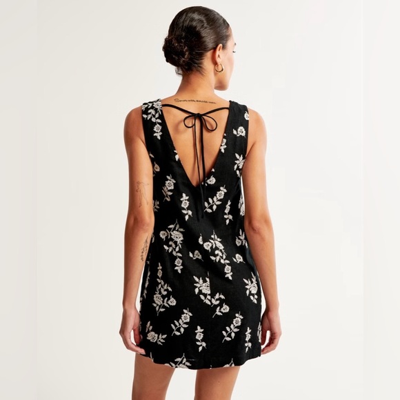 Abercrombie Embroidered Linen Blend Mini Dress - Picture 3 of 7